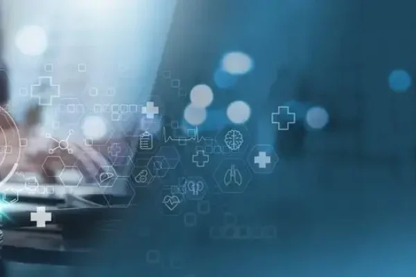 Medical,Technology,,Medicine,Doctor,Using,Laptop,With,Health,Icons,On