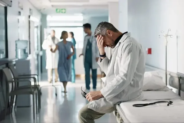 Depression,,Grief,Or,Fail,With,A,Mature,Doctor,In,A